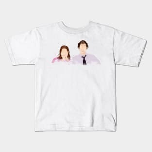 the office jim and pam minimal Kids T-Shirt